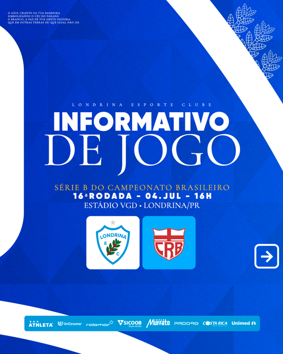 Ingressos para Londrina x CRB já estão disponíveis