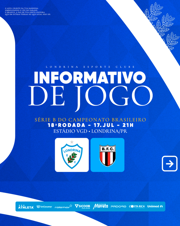 Ingressos para Londrina x Botafogo-SP já estão disponíveis