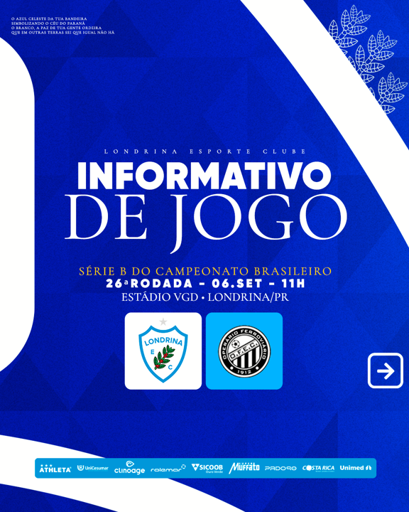Ingressos para Londrina e Operário Ferroviário já estão disponíveis