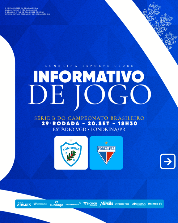 Ingressos para Londrina e Fortaleza já estão disponíveis
