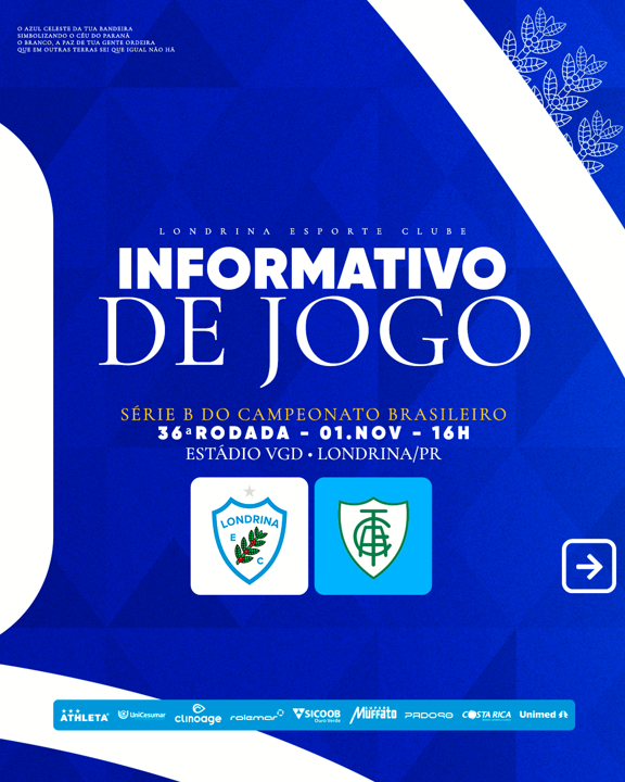 Ingressos para Londrina e América-MG já estão disponíveis